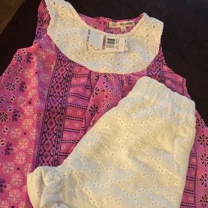 NWT Little Girls Size 6 Short/Top Outfit